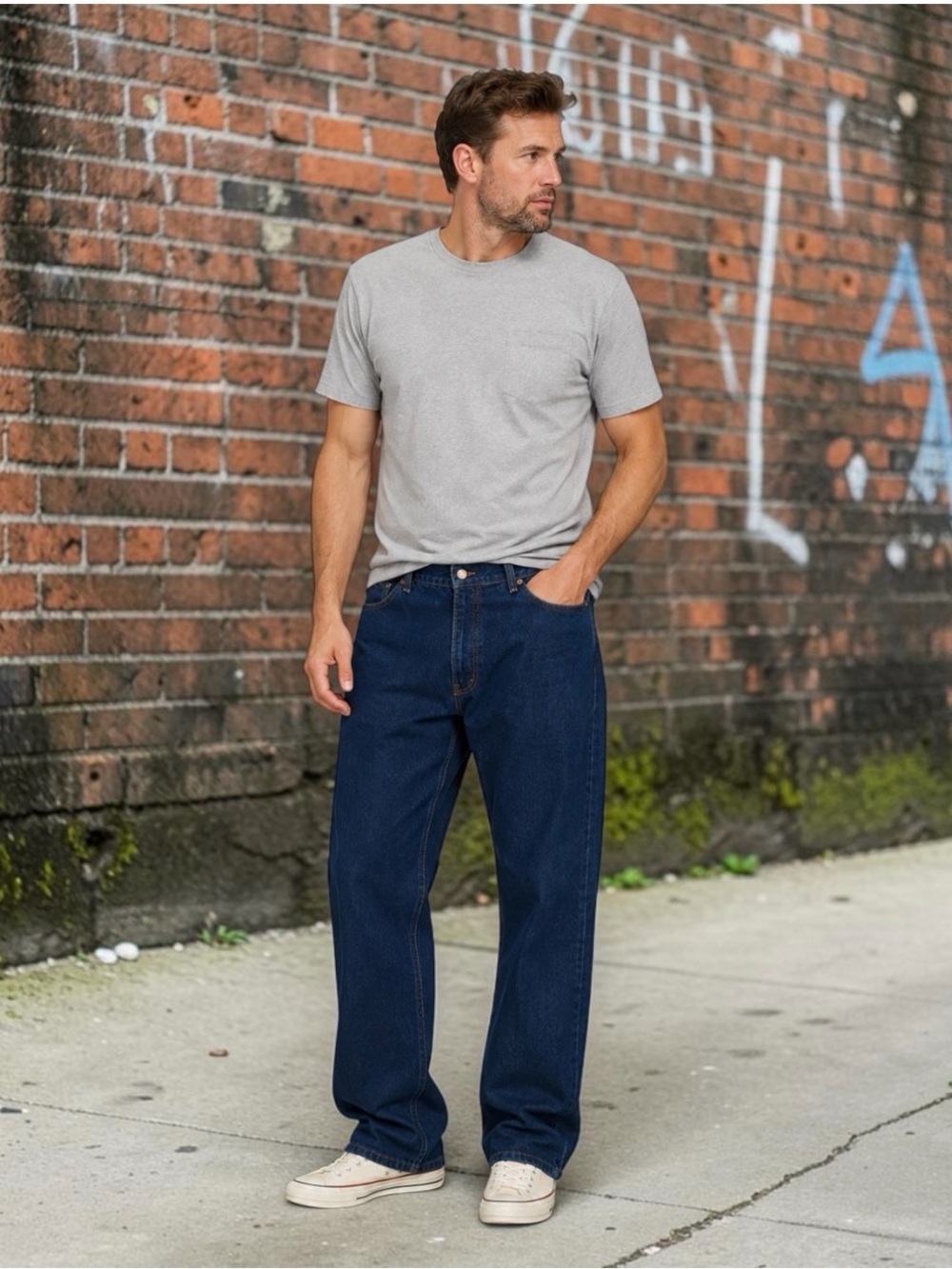Levi’s 559 Relaxed Straight Men’s Jeans W40 L30 Dark Wash Cotton Denim